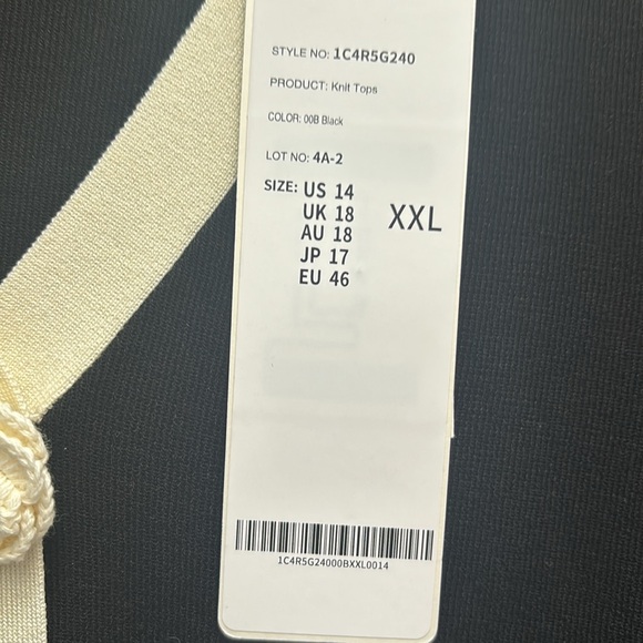 Black & Ivory Knit Sweater - Picture 2 of 2